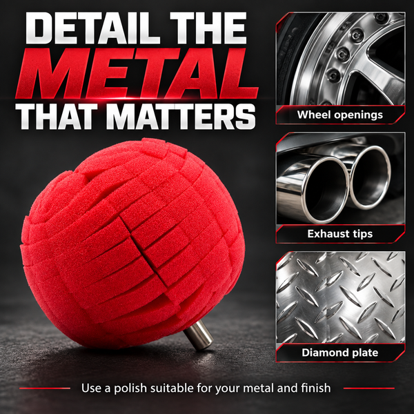 Renegade Drill-Powered Polishing Ball - High-Shine Metal & Wheel Detailer