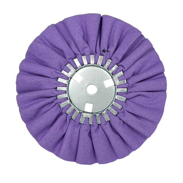 Case Pack of 5 Airway Buffing Wheels for professional metal polishing, featuring various stiffness levels for optimal results.