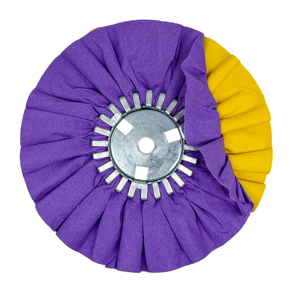 Various Combination Airway Buffing Wheels designed for different metal polishing stages and needs.