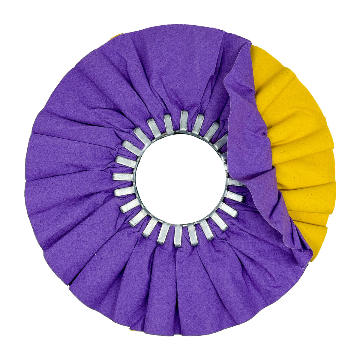 Variety of Combination Airway Buffing Wheels designed for metal polishing, suitable for different metals and polishing stages.