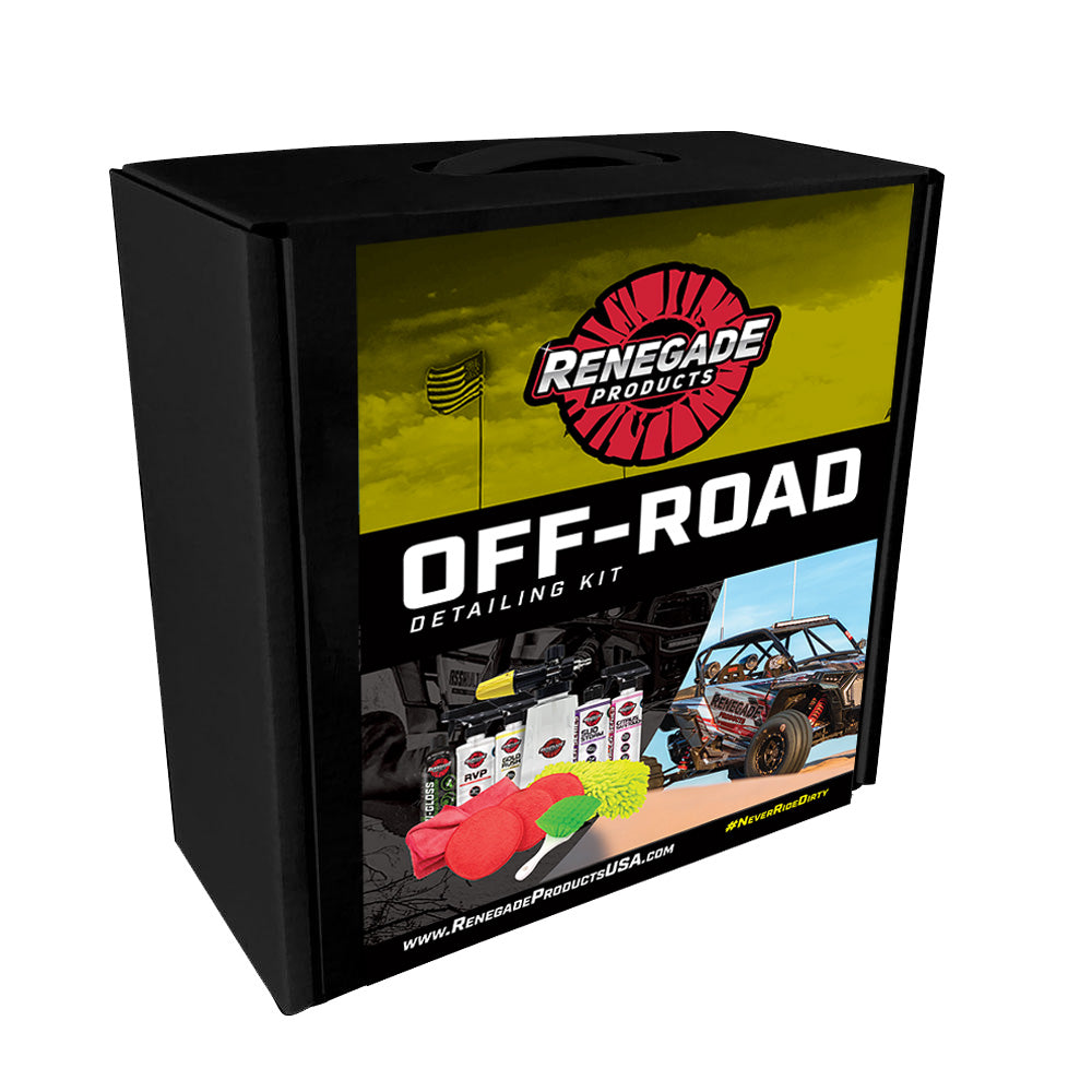 Renegade Products off-road detailing kit packaging on a white background.