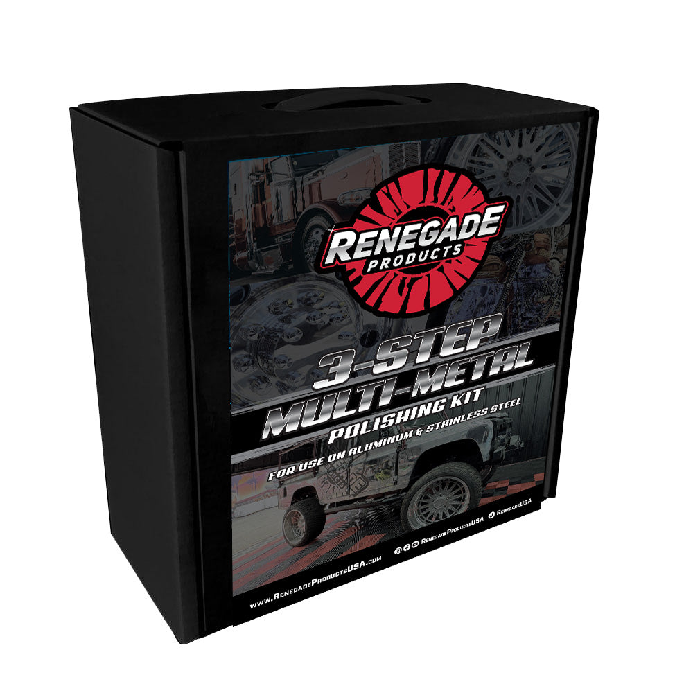 Renegade Products 3-Step Multi-Metal Polishing Kit packaging/box on a white background