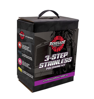 Renegade Products 3-Step Stainless Polishing Kit packaging/box on a white background