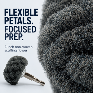 2" Scuffing Flowers - Non-Woven Abrasive with Hex Drill Attachment