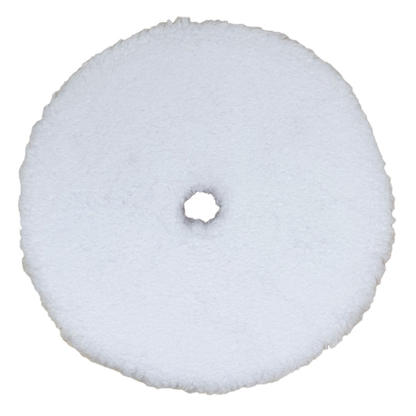 Stack of synthetic wool polishing pads designed for metal and paint restoration projects.