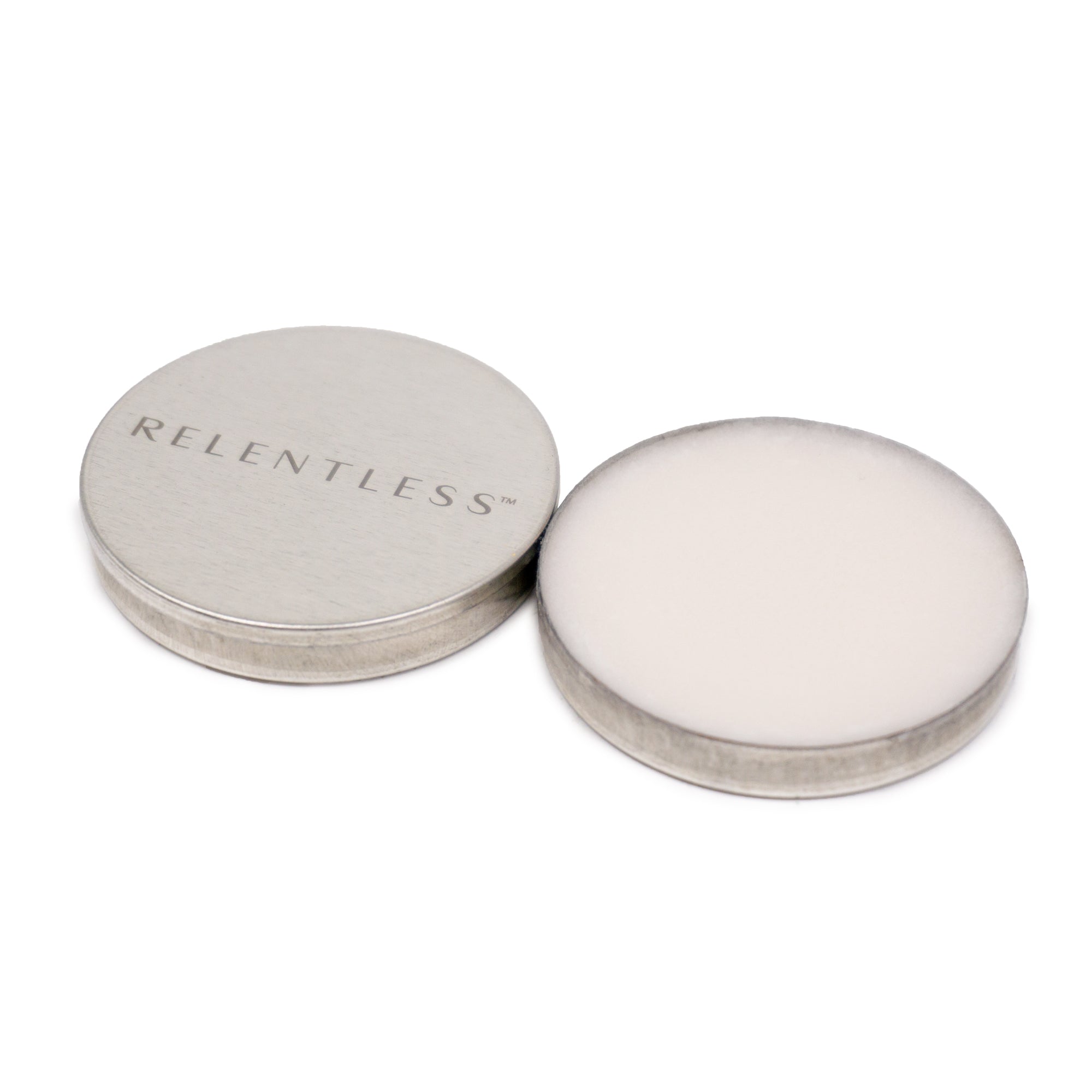 Two Rehab Tattoo Balm Refill Cups featuring natural ingredients like argan oil, aloe vera, and coconut oil for tattoo care.