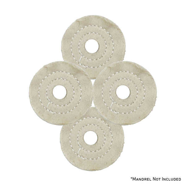 Assorted sizes of Mini Buffing Wheels with 1/2 arbor hole, suitable for detailed polishing on various surfaces.