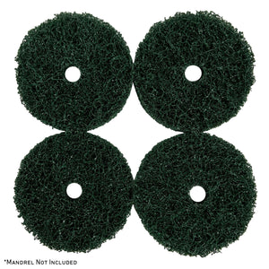 Assorted Mini Surface Prep Buff and Blend Discs with 1/2 arbor hole for drills and grinders, in fine to coarse grades.