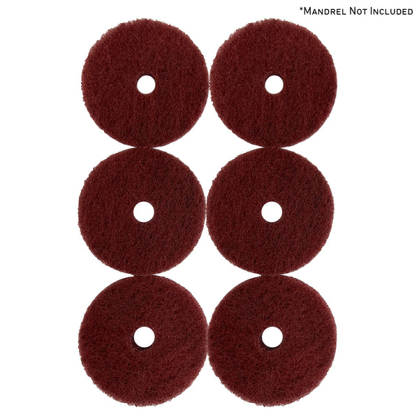 Pack of Mini Surface Prep Buff and Blend Discs with 1/2 arbor hole for drills and grinders, ideal for metal surface preparation.