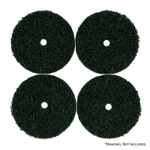 Pack of Mini Surface Prep Buff and Blend Discs with 1/2 arbor hole for drills and grinders, varying grits available.