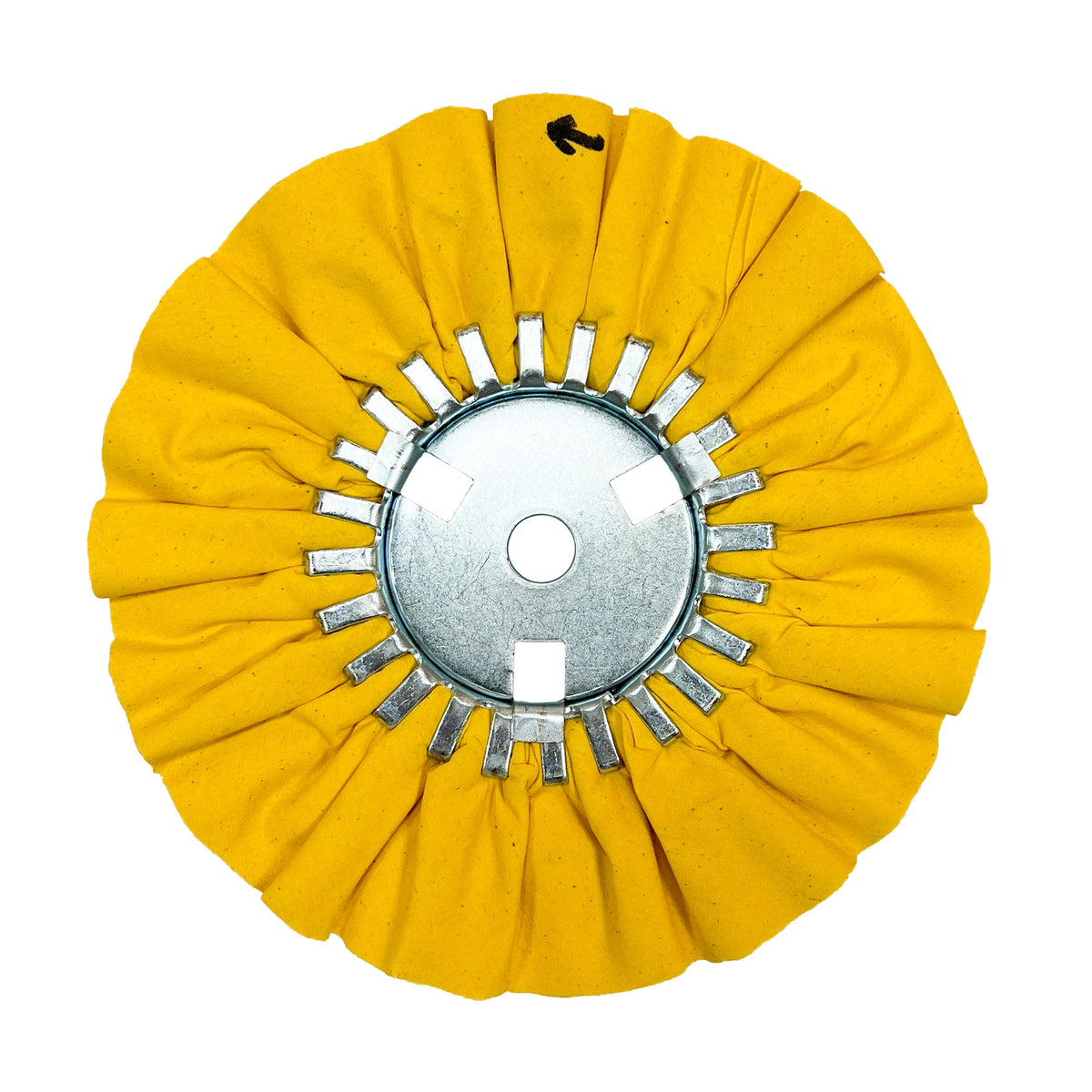 Renegade Products USA Yellow Airway Buffing Wheel with Center Plate - Professional Buffing and Polishing Tool for Precise Results