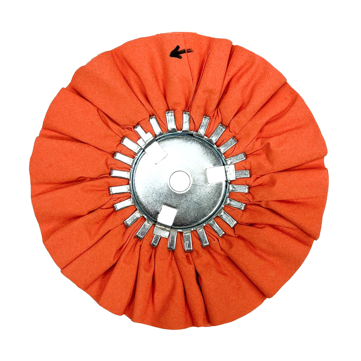 Renegade Products USA Orange Airway Buffing Wheel with Center Plate - High-Quality Buffing Tool for Efficient Polishing and Finishing