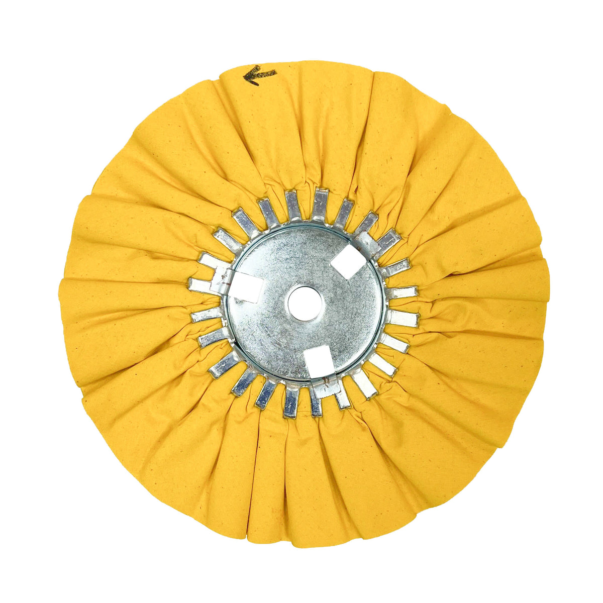 Assorted Airway Buffing Wheels designed for metal polishing, available in various colors and sizes for different metals.