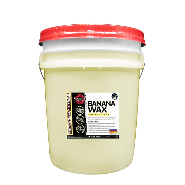Bucket of Banana Wax Vehicle Body Wax with natural carnauba and beeswax for glossy, protected vehicle finish.