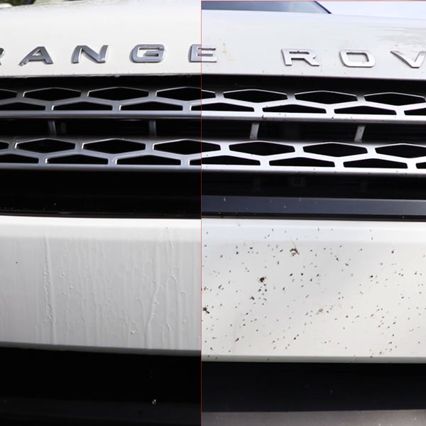 Bottle of Renegade Buzz-Off Bug Remover, effective for cleaning vehicle surfaces without damage.
