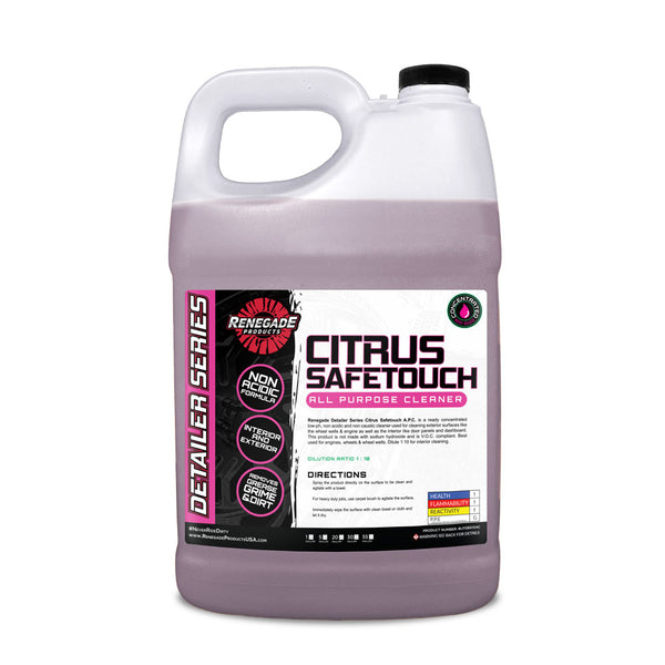Bottle of Citrus Safetouch APC, an all-purpose cleaner for vehicle interiors and exteriors.