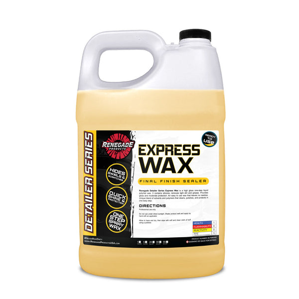 Express Wax Final Finish Sealer bottle, a high-gloss polymer wax for cleaning, polishing, and protecting vehicle surfaces.