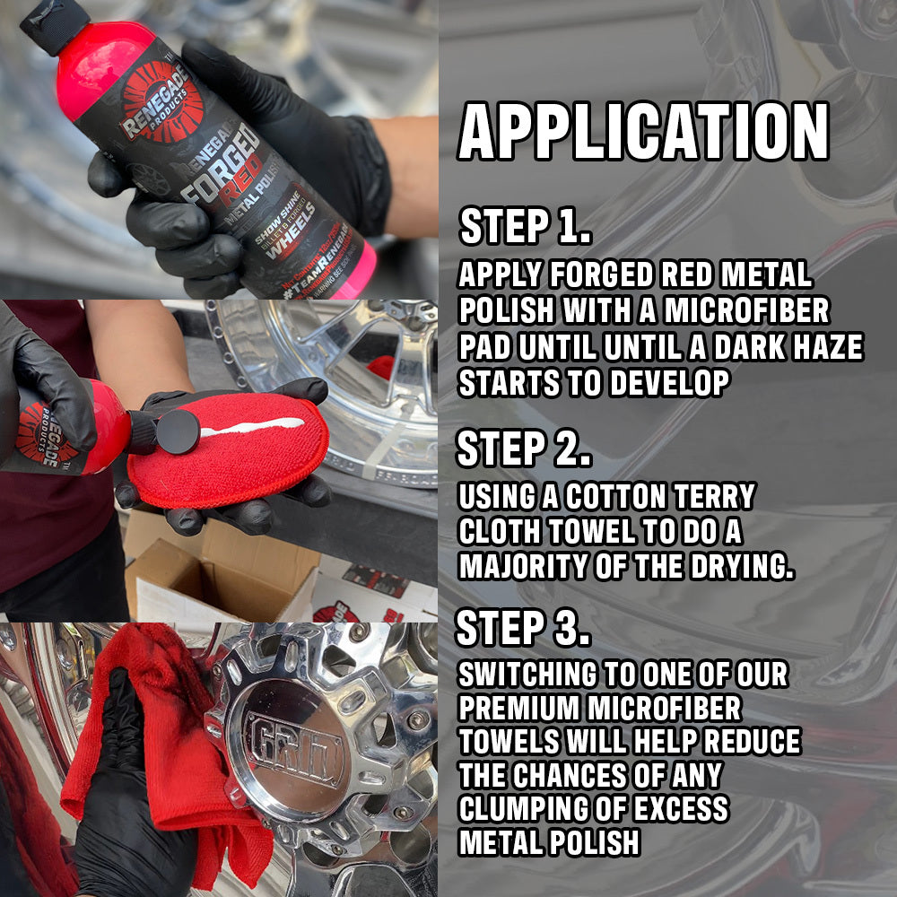 How to apply Forged Red Metal Polish to a forged aluminum wheel