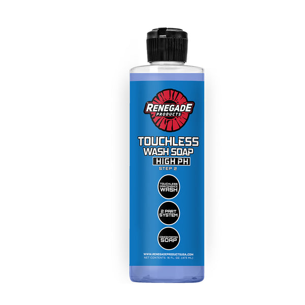 Touchless 2-Step Truck Wash Soap System bottles, ideal for efficient truck cleaning without scrubbing.