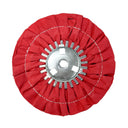 Array of 9 Stitched Airway Buffing Wheels designed for precise metal polishing in various colors.
