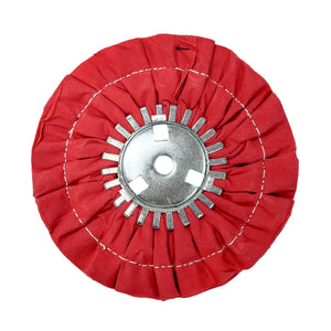 Array of 9 Stitched Airway Buffing Wheels designed for precise metal polishing in various colors.