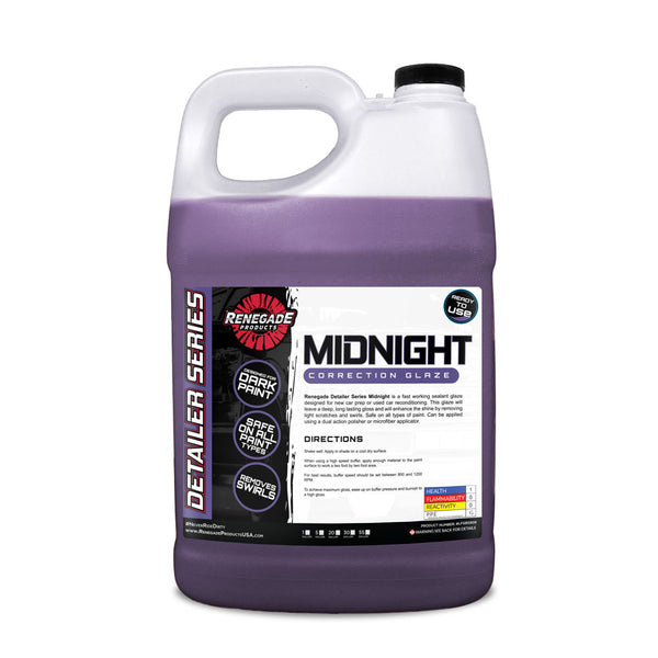 Midnight Paint Correction Glaze and Sealant bottle, used for enhancing and protecting vehicle paintwork.