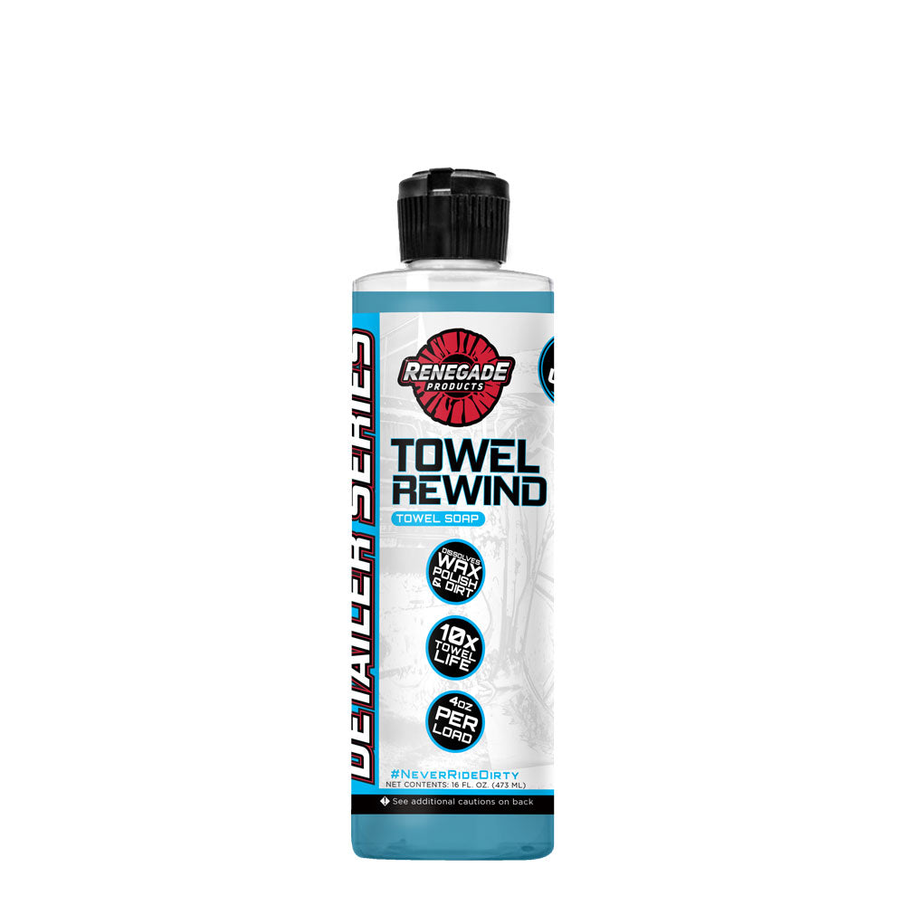 Image of Renegade Detailer Series Towel Rewind Towel Soap, a powerful, low-foam liquid soap designed to keep towels soft and lint-free.