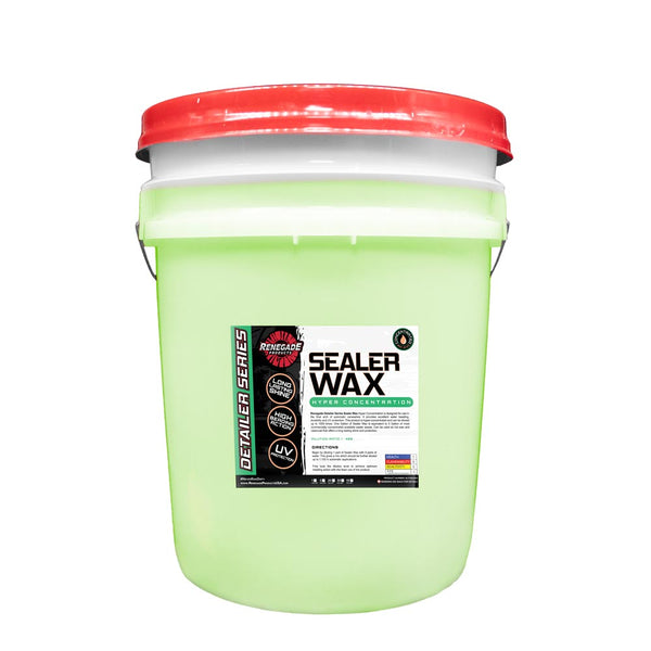 Renegade Detailer Series Sealer Wax Hyper Concentrate gallon jug for automatic car wash protection and shine.