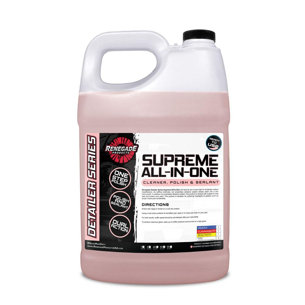 Alt text: Supreme Paint Correction Polishing Compounds in four varieties for different finishes and scratch removal.