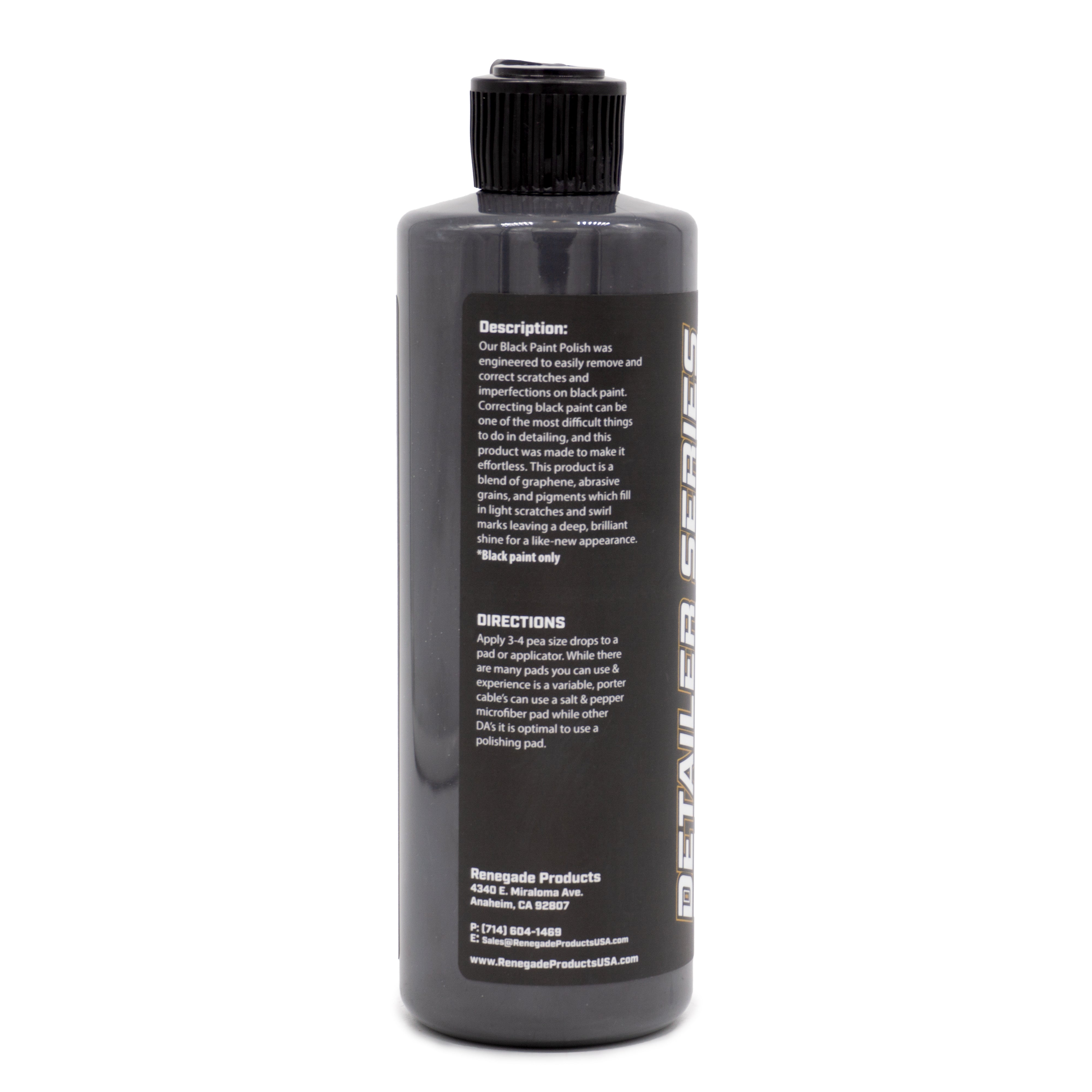 Graphene & Ceramic Black Paint Polish 16 Oz - Renegade Products USA