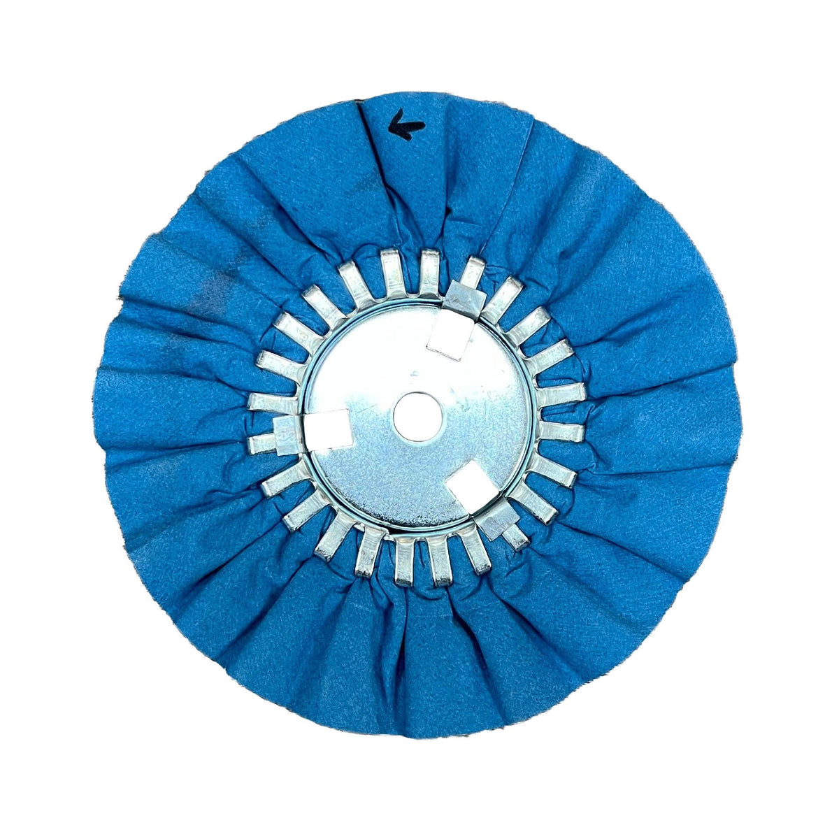 Assorted Closeout Airway Buffing Wheels in various colors for metal polishing, displayed with size and treatment details.