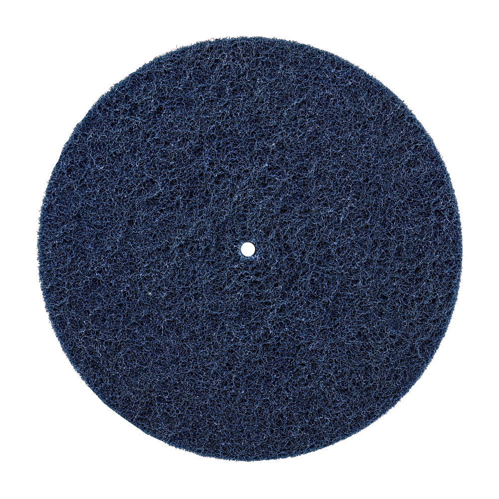 Stack of Surface Prep Buff and Blend Discs in various sizes and colors, designed for metal smoothing and deburring.