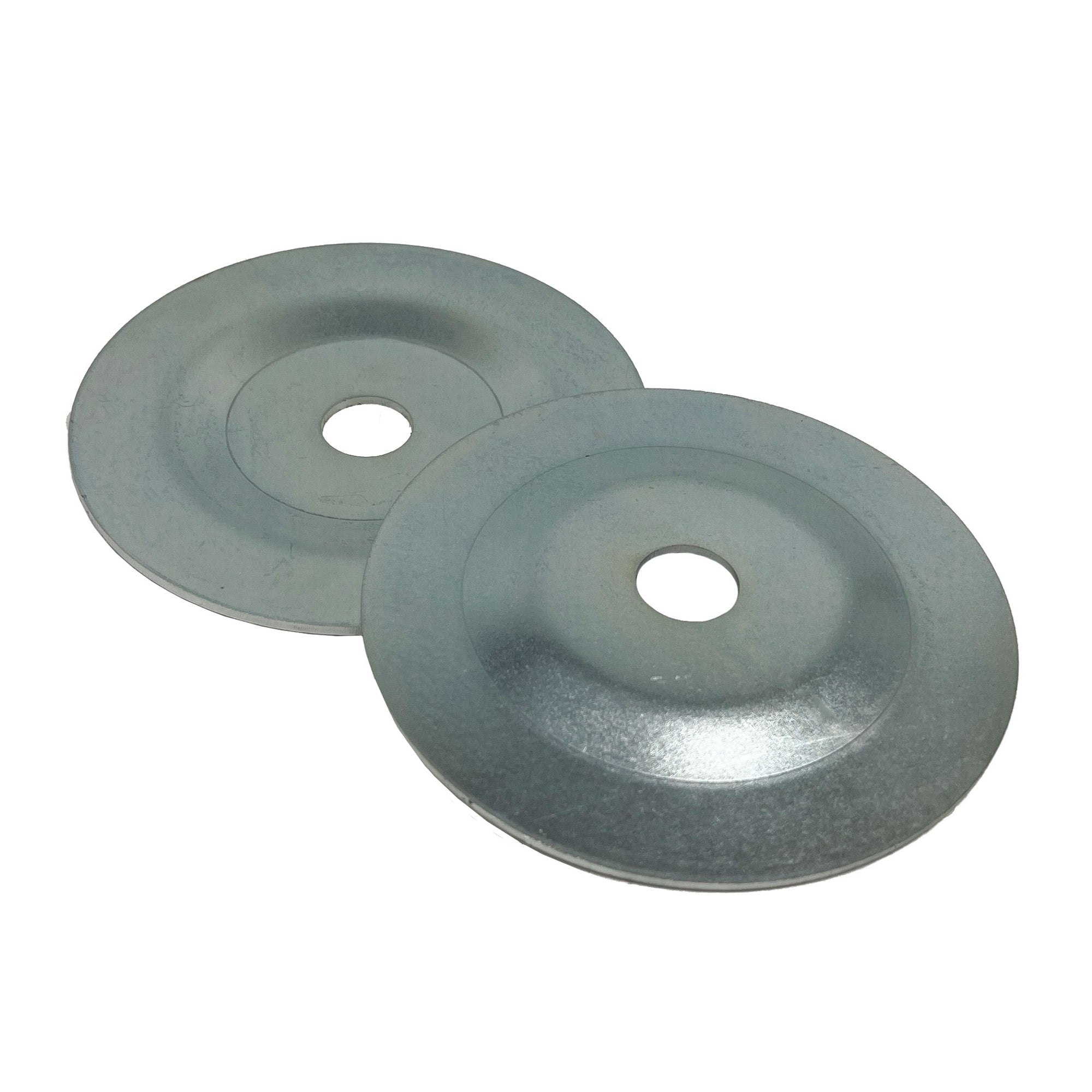 Pair of Safety Flanges for High Speed Polishing on Airway Buffing Wheels, designed to prevent warping and ensure secure attachment.