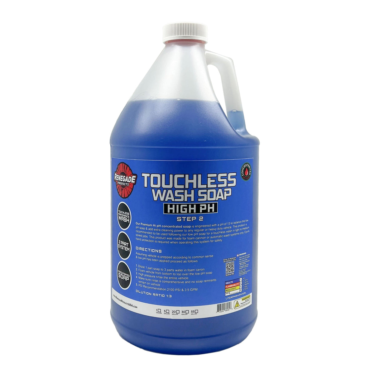 Image of Touchless 2-Step Truck Wash Soap System bottles, ideal for easy and effective cleaning of large vehicles.