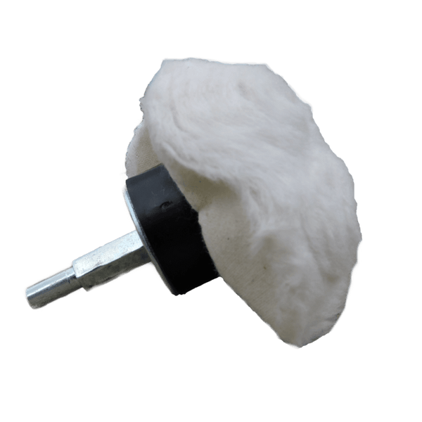 Mushroom Polishing Pad for reaching tight spaces, with fine cotton threads, can spin up to 1500 RPM.