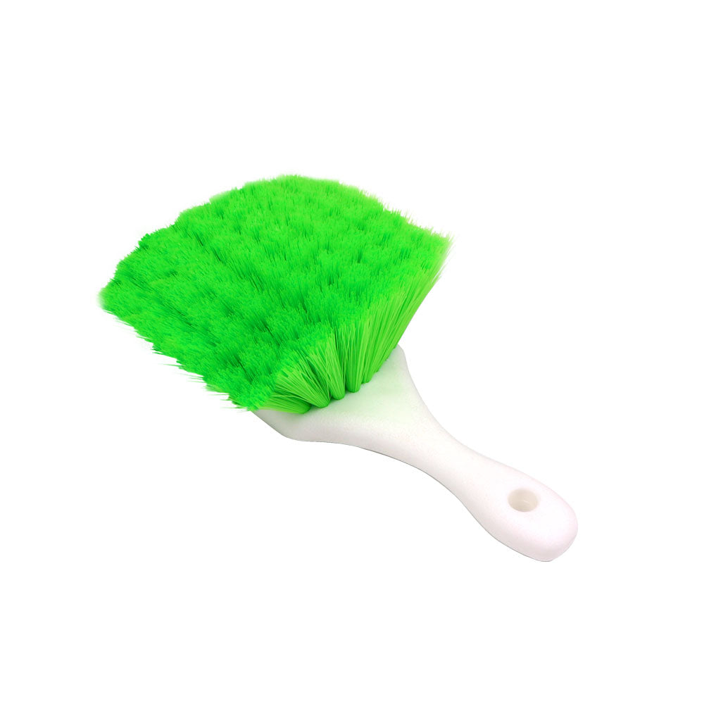 Alt text: Nylex Handle Brush by Renegade for cleaning vehicle engines and tires, effective with various cleaners and degreasers.