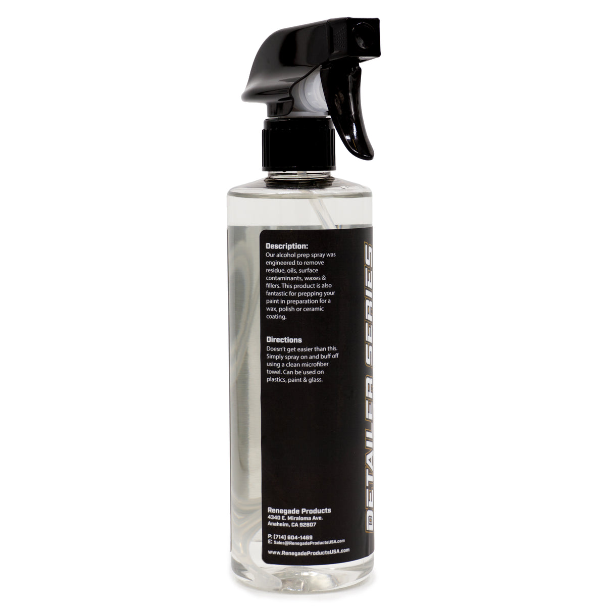 Renegade Products Graphene + Ceramic Line Alcohol Prep Spray for Detailing - High-Quality Solution for Surface Preparation and Cleaning