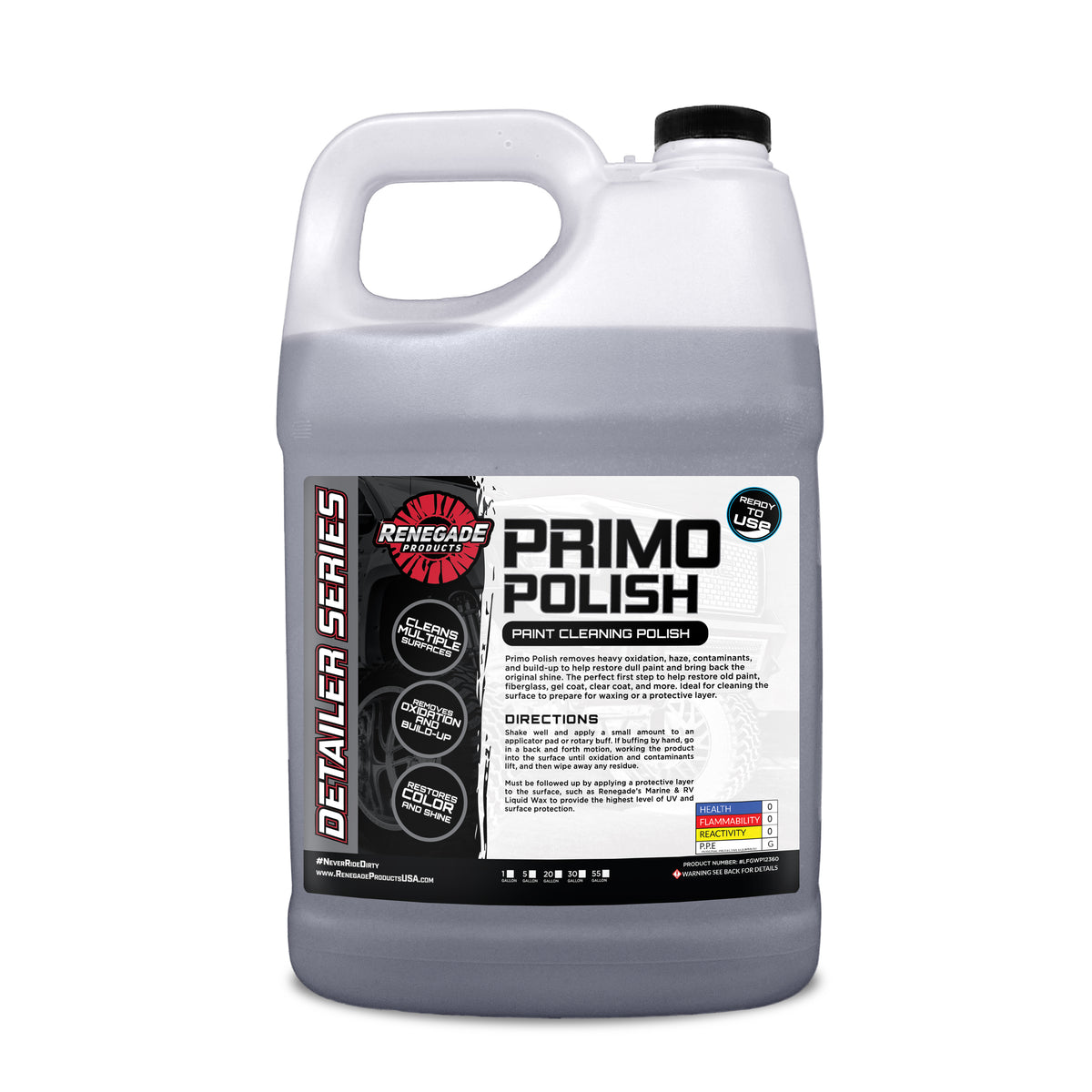 Primo Polish Paint Cleaning Polish 1 Gallon Renegade Products USA