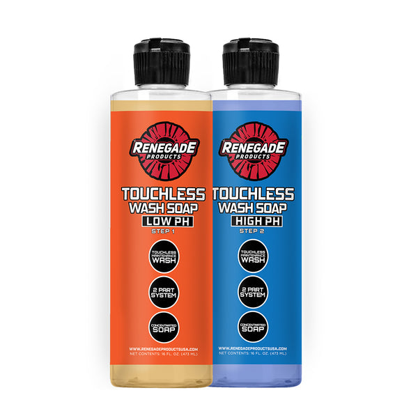 Professional Touchless 2-Step Truck Wash Soap System with dual pH balance for effective vehicle cleaning.