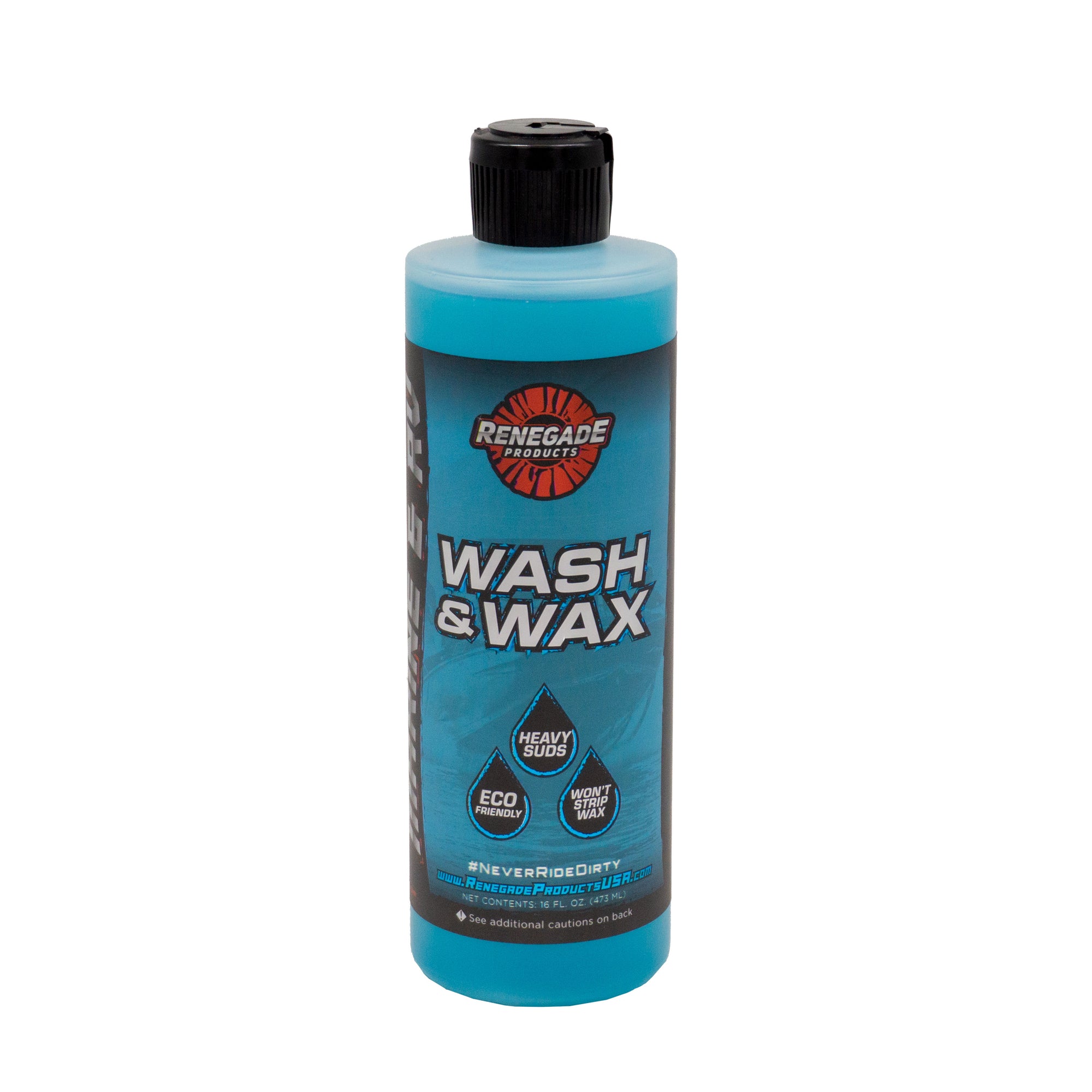 Marine & RV Wash & Wax bottle with foam cannon and microfiber towel, ideal for cleaning and protecting surfaces.